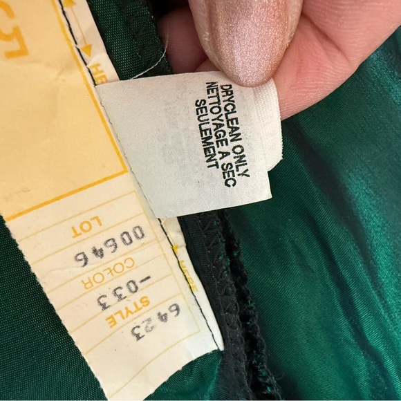 Vintage Alfred Angelo Off-Shoulder Green Formal Dress - Picture 12 of 13